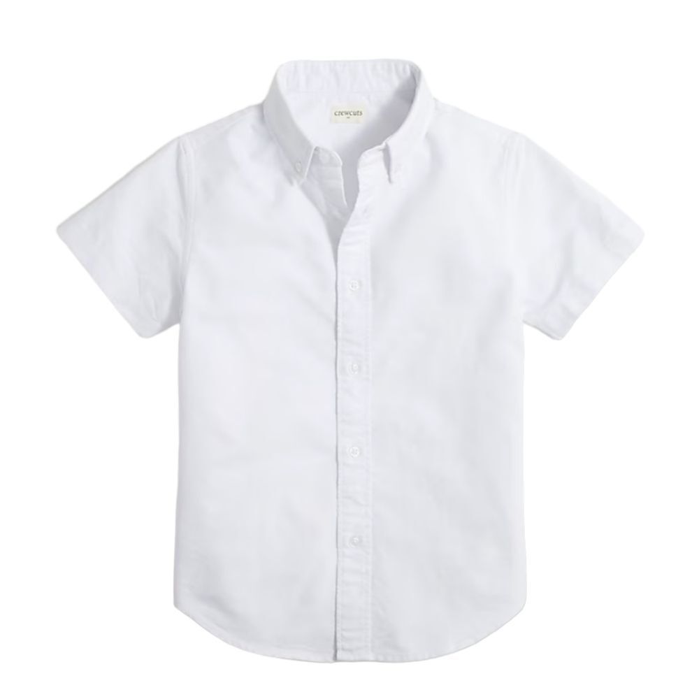 Crewcuts Oxford Shirt Boys Sz 2 White Button Front NWT‎